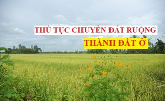 Thủ tục chuyển đổi mục đích sử dụng đất ruộng thành đất ở?